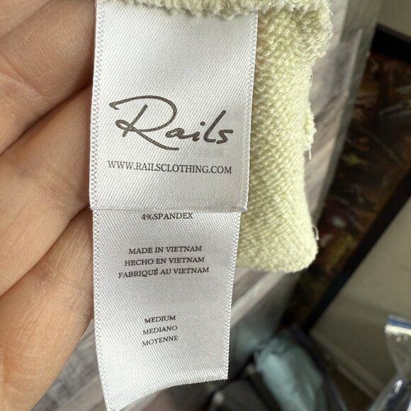 Rails Reeves Blue Mint Dip Dye Sweatshirt Size Medium Womens Ombre Gradient - Picture 6 of 10